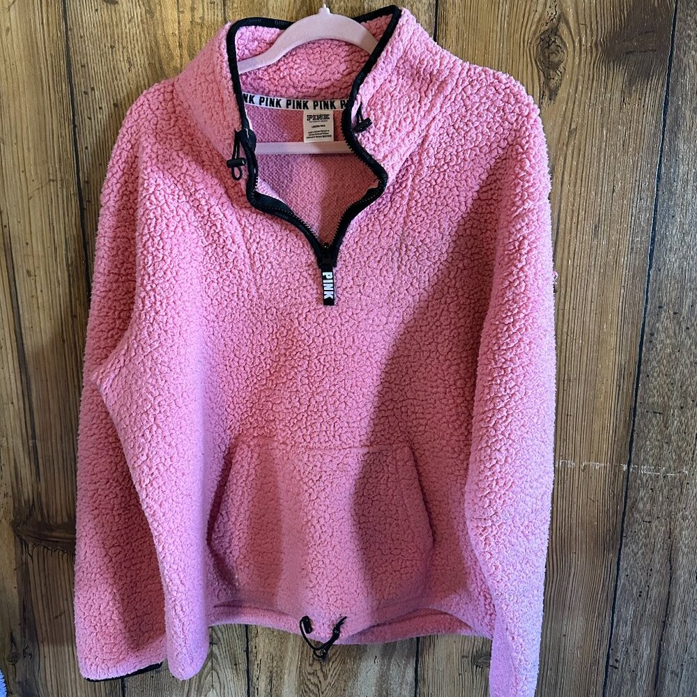 VS PINK Sherpa Quarter Zip
